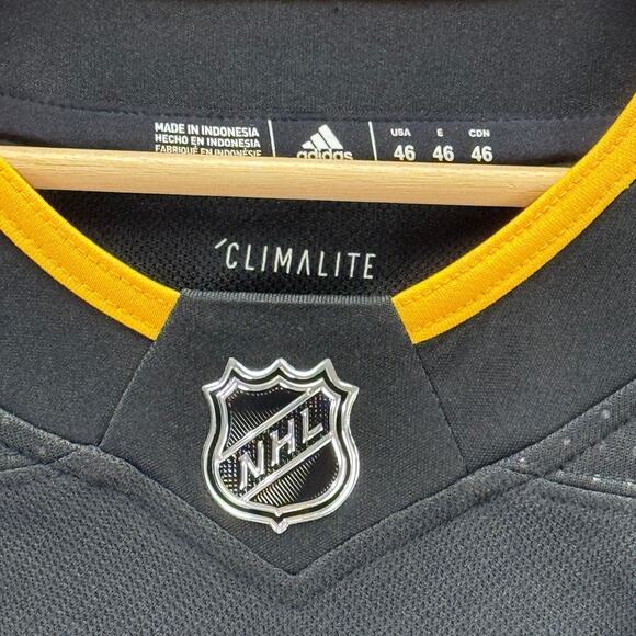 Adidas‎ NHL Pittsburgh Penguins Authentic Hockey Home Jersey Size 46 Black NWT - Picture 3 of 10